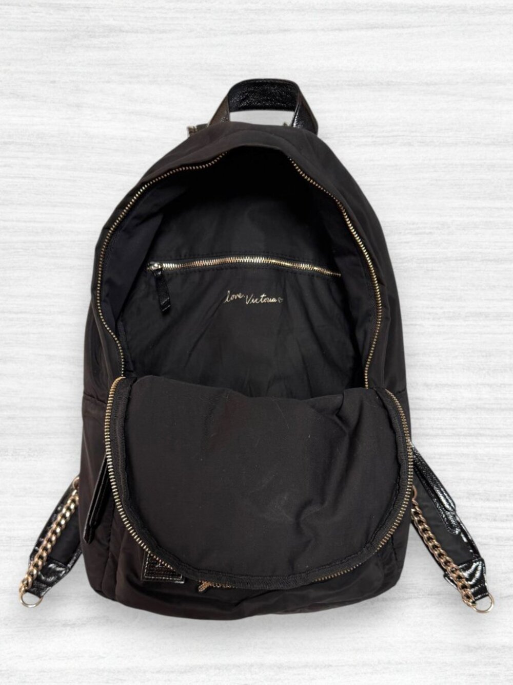 Victoria's Secret Runway Patch Black Sequin Backpack - Picture 5 of 7